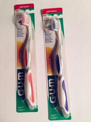 2 Each  Sunstar Gum Summit ToothBrushes  #505   Soft Compact Head - Image 1 of 3