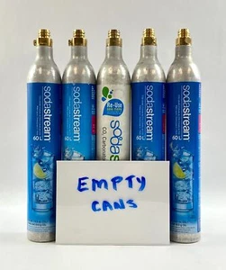 Sodastream Cylinder Empty 60 Liter Size Set of 5 - Picture 1 of 7