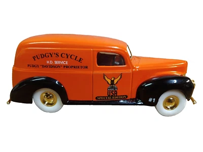 ERTL #GD6062 "Pudgy's Cycle #1" Special Ed. 1940 Ford Panel Van Bank 1/25 Scale - Image 1 of 4