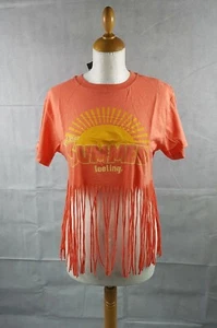 Women Cropped T-Shirt Size 8 Topshop Pink Short Sleeve Crew Neck Regular Top - Picture 1 of 12