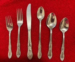 Oneida FENWAY Daydream Lote de 6 piezas Tenedores de mesa Cuchillo Cucharas Wm A Rogers - Imagen 1 de 4