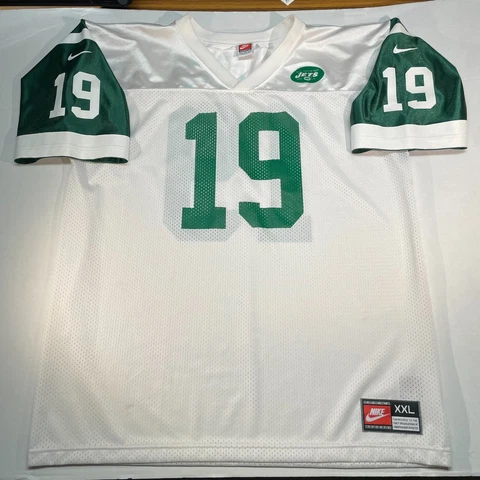 Keyshawn Johnson New York Jets NFL Nike Football Jersey White Mens Size 2XL Cover