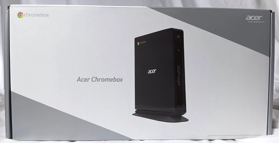 New Acer Chromebox CXI2-4GKM 4GB RAM 16GB SSD Desktop Black Keyboard & Mouse - Image 1 of 4