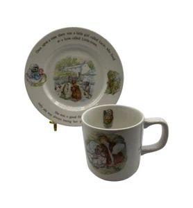 Wedgwood Mrs. Tiggy Winkle Sandwich Plate & Cup Beatrix Potter Wedgewood England - Picture 1 of 10