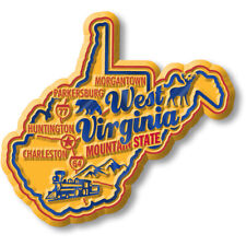 West Virginia Premium State Magnet by Classic Magnets, 2.9" x 2.7"
