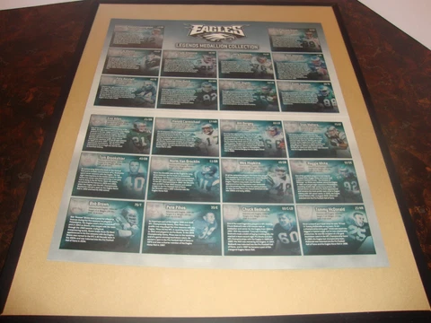 Philadelphia Eagles NFL - Legends Medallion Collection - FRAMED POSTER 16x20 Cover