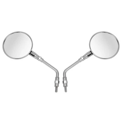 Set of 2 Chrome Mirrors M10 For Honda CB 400 N Superdream 78-85 CB 500 1994-2003 - Image 1 of 4
