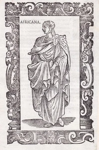 Costume De Femme Africaine Afrique Holzschnitt Vecellio 1590 - Photo 1/1