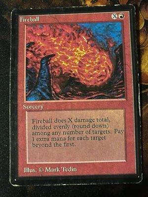 Magic the Gathering Fireball Beta Heavy Play Condition/damaged SeePicsForDetails - Image 1 of 2