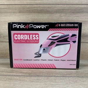 Pink Power Rechargeable Cordless Electric Scissors 4- Volt Lithium Ion HG2043 - Picture 1 of 5