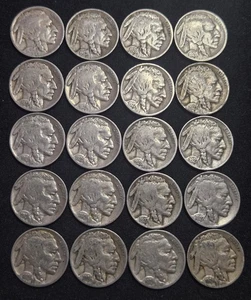 Buffalo Nickels Lot of 20 - All 1920s - Full Readable Dates and Good Condition - Picture 1 of 14