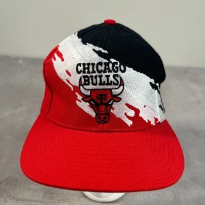Vintage Chicago Bulls Logo Sportmütze Erwachsene Einheitsgröße rot Splash NBA Snapback - Bild 1 von 16
