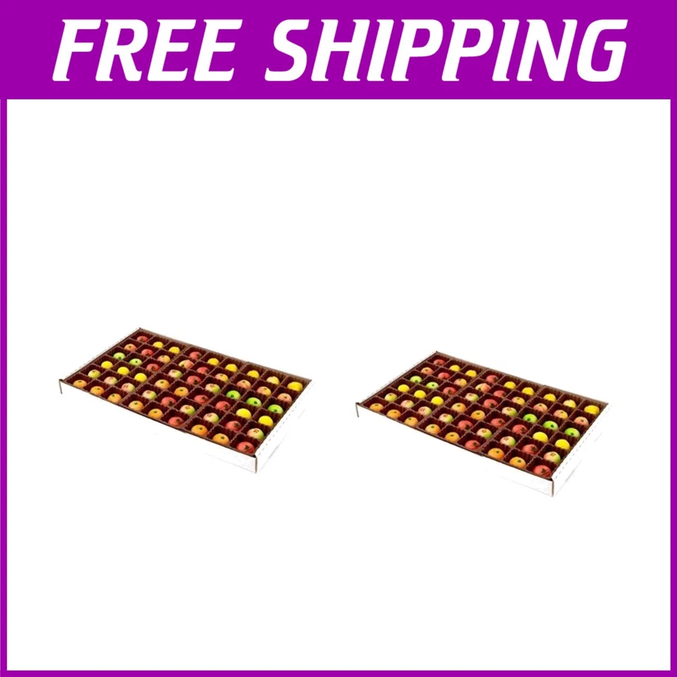 Bergen Marzipan 54 Piece Assorted Fruit Box Tray Net Weight 25 oz (2-Pack)