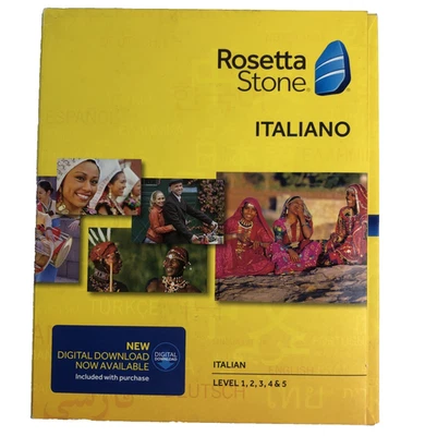 ROSETTA STONE Italiano Levels 1-5 Italian Language CD COMPLETE Version 4 - Image 1 of 4
