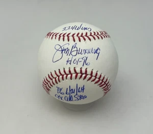 Jim Bunning signierter Rawlings Baseball mit Ballwürfel 4 Aufschriften 906 - Bild 1 von 5