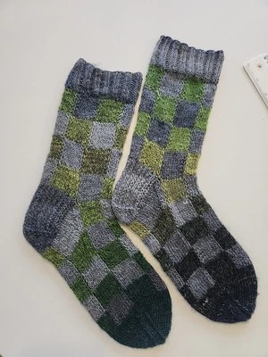 Calcetines de lana tejidos a mano talla 5-7 #104 Foto 1 de 4