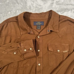 Ariat X YellowStone Braun Hemd Herren XXL Western Pearl Snap Cowboy Rodeo - Bild 1 von 9