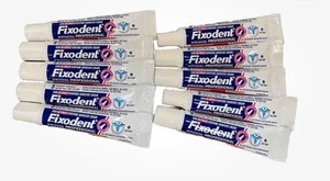10 Tubes Fixodent Professional Hold & Seal Denture Adhesive 0.35 Oz Travel Size - Picture 1 of 1