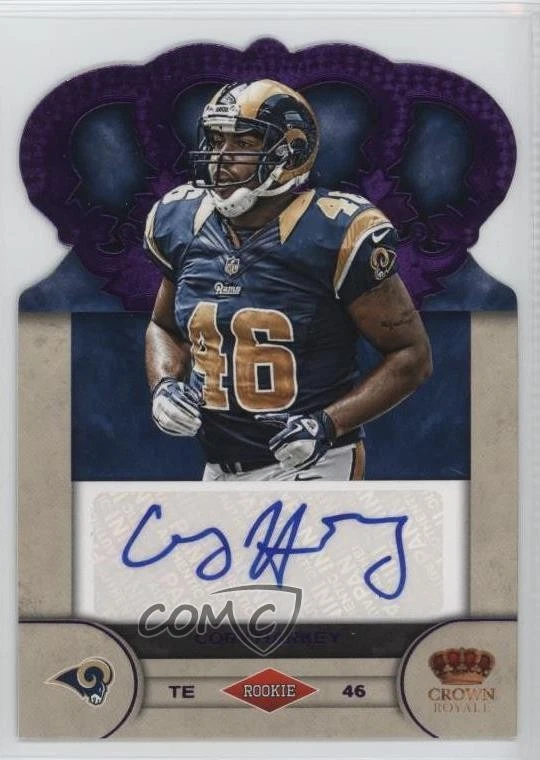 2012 Crown Royale Rookie Signatures Purple /25 Cory Harkey #18 Auto RC - Image 1 of 2