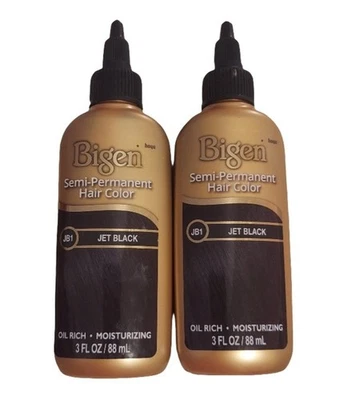 Lot Of 2 Bigen Semi Permanent Hair Color In JB1 Jet Black - Image 1 of 4