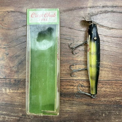 Vintage C.C.B.Co. Creek Chub Lure No. 701 Pike Minnow Pikie Wooden Fishing w/Box - Image 1 of 4