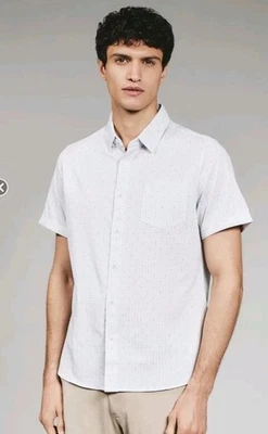 7 Diamonds Bishop Manga Corta Pequeño Lt Azul y Blanco Foto 1 de 4