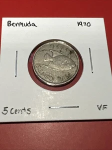 1970 Bermuda 5 Cents KM16 - Fish RARE World Coin - Combine Shipping - Bin 3 - Picture 1 of 6
