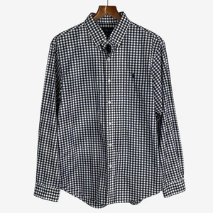 Ralph Lauren Mens Shirt Size L Gingham Long Sleeve Button Down Slim Fit Preppy - Picture 1 of 8