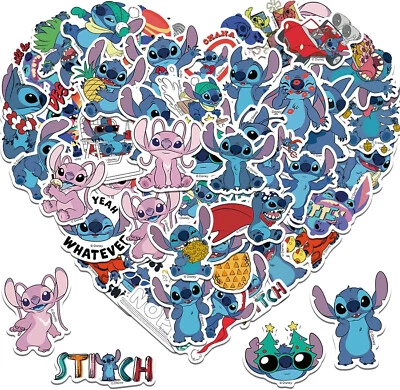 100 pcs Stitch Stickers Lilo & Stitch Stickers Water Bottles Vinyl Waterproof