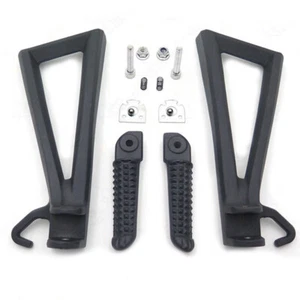 Soporte estriberas traseras para pasajero Yamaha YZF-R6 negro apto para 2006-2016 - Imagen 1 de 5