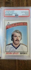 1976-77 OPC SIGNED AUTO CARD BRIAN LEFLEY ROCKIES SCOUTS ISLANDERS PSA DNA # 159 - Picture 1 of 1