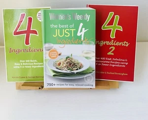 3 Cookbook Lot - Woman's Weekly Best of Just 4 Ingredients / 4 Ingredients 1 & 2 - Picture 1 of 24
