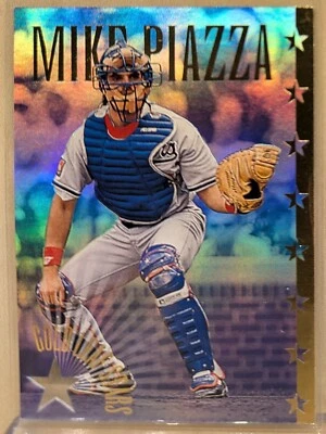 Mike Piazza 1995 hoja oro all stars #11 patio raro troquelado inserto/10000 Foto 1 de 2