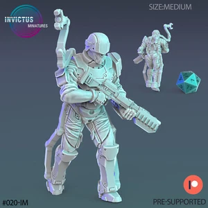 Exo-Soldat A | Invictus Miniatures | RPG Wargaming 3D Printed Miniature - Bild 1 von 1