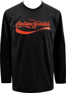 CAPTAIN SENSIBLE Mens Long Sleeve T-Shirt THE DAMNED Punk Rock OFFICIAL Enjoy - Picture 1 of 2