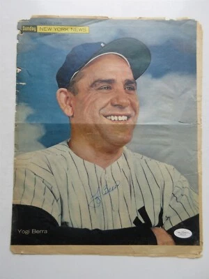 1964 Sunday New York News 4/12 Coloroto Magazine signed Yogi Berra JSA Yankees - Image 1 of 4
