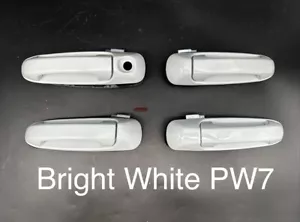 For 02-08 Dodge Ram 1500 Exterior Door Handle Set of 4 F and R Bright White PW7 - Picture 1 of 11