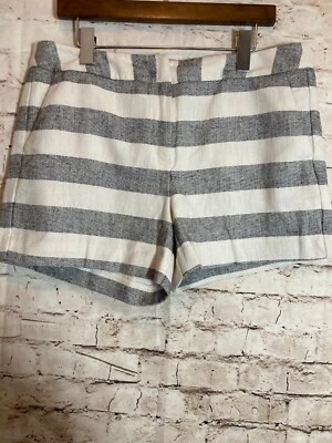 Pantalones Cortos Caqui Británicos Para Mujer 12 Gris y Beige Rayas Informales Chino Bolsillos Playa Foto 1 de 4