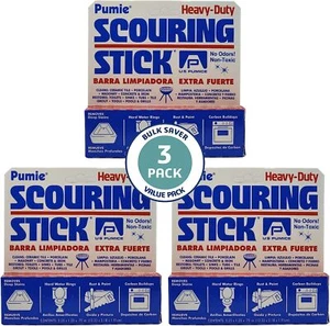 U.S. Pumice Scouring Stick, Heavy Duty Extra Strong Pumice Cleaning Bar (3 Pack) - Picture 1 of 7
