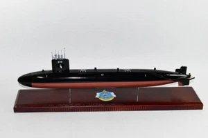 Modelo de submarino USS Trepang SSN-674, Marina de los Estados Unidos, modelo a escala, caoba, esturión - Imagen 1 de 5