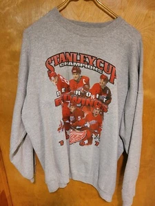 1997 Detroit Red Wings Vintage Sweatshirt Stanley Cup XL 6players Face - Bild 1 von 4