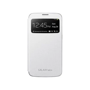 ETUI OFFICIEL A RABAT SAMSUNG GALAXY MEGA BLANC S-VIEW ECO-CUIR (PU) - Photo 1 sur 1
