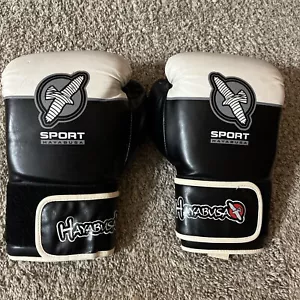 Hayabusa 16 Oz Black & White Boxing Gloves - GUC - Picture 1 of 7