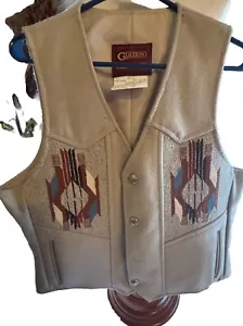 Chaleco Golden Collection Pioneer Wear Genuino Chimayo Western Bronceado Mezcla Lana 46 - Imagen 1 de 10