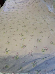pottery barn kids cottage floral duvet cover twin white Cotton Pink flowers twin - Picture 1 of 8