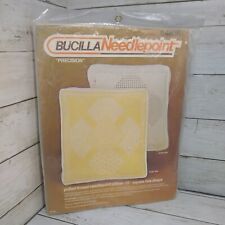 Bucilla Vtg White Needlepoint 4836 12" Square Pillow Pulled Thread Craft Kit NOS