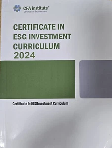 2024 Certificate in ESG Investing Curriculum CFA - Picture 1 of 1