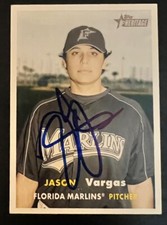 JASON VARGAS SIGNED 2006 BOWMAN HERITAGE BASEBALL CARD *COA* AUTO'D MARLINS
