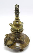 Rare Ganesha figure antique inkpot temple style south Indian inkwell. G67-53 US