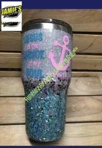 Jesus mit Anker Becher - Glitzerbecher - Bling Tumbler - Made to Order - pro - Bild 1 von 1